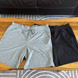 Athletic Works Gray and Black Women's Knit Athletic Shorts